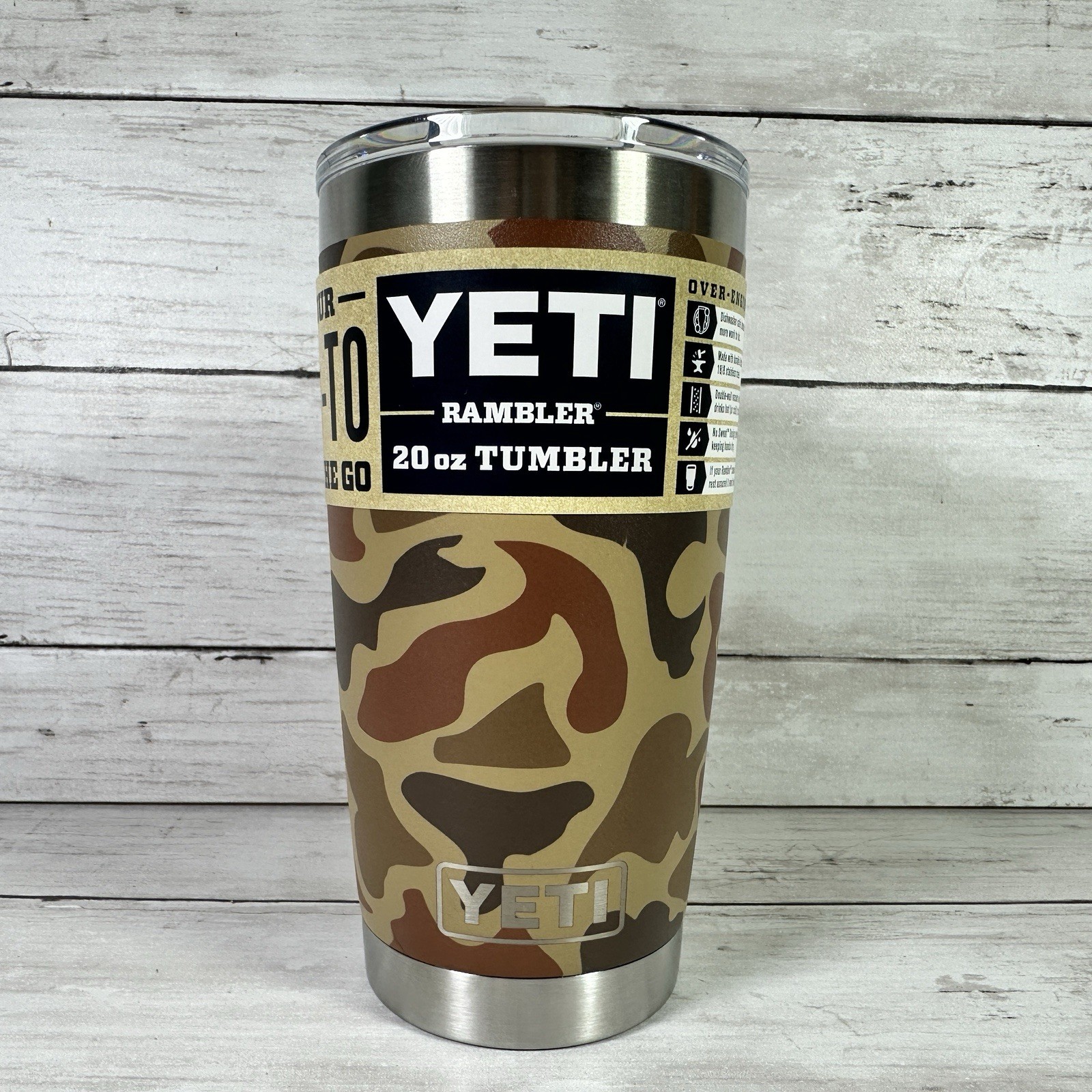 New 2025 Yeti Wetlands Camo / Camouflage 20 oz. Rambler Tumbler Limited Edition