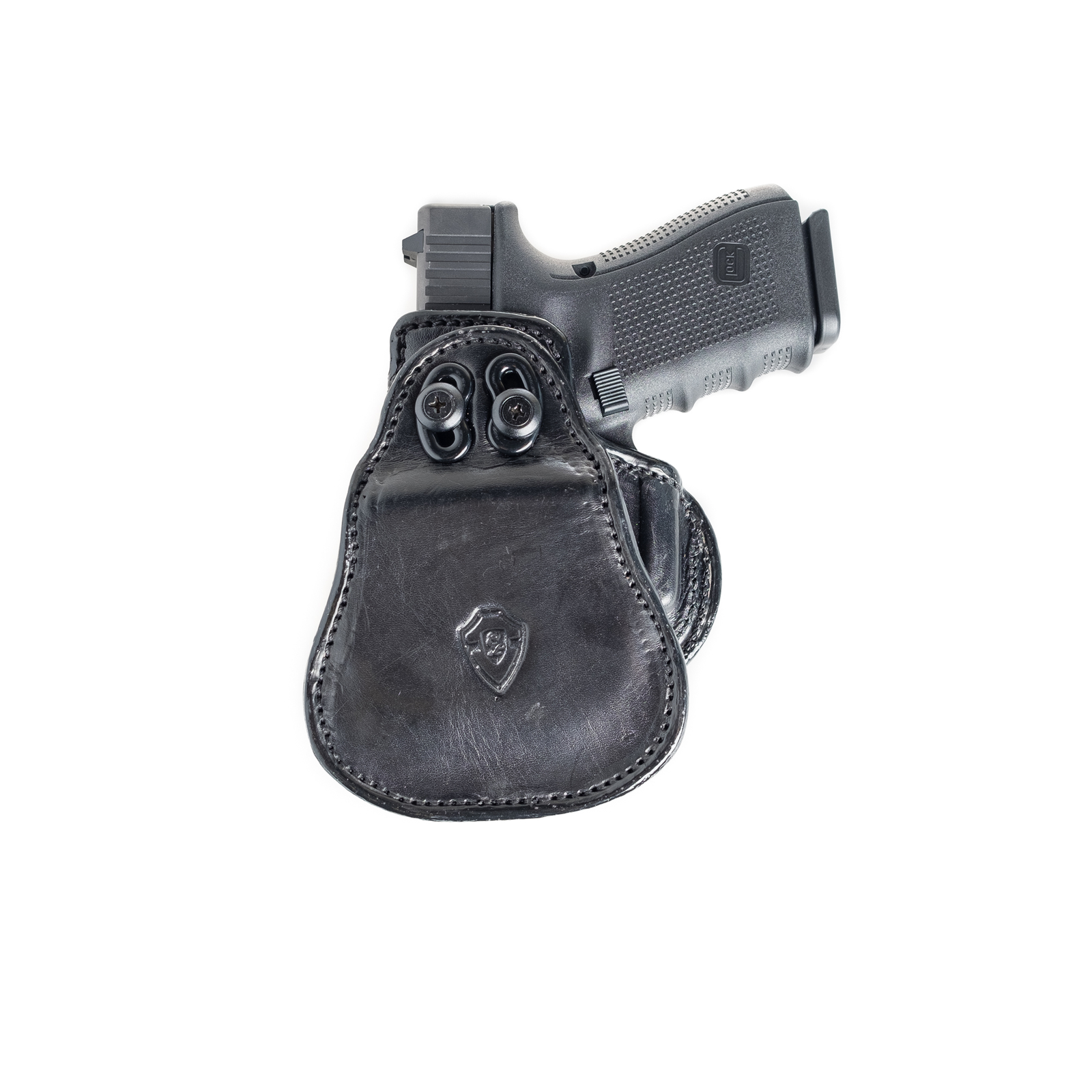 PADDLE LEATHER HOLSTER FOR SIG SAUER P320 COMPACT. OWB PADDLE ADJUSTABLE CANT.