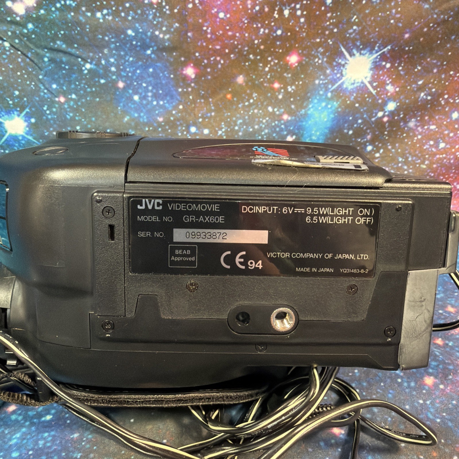 JVC Compact VHS GR-AX35 Videomovie Camera Untested Spares Or Repair