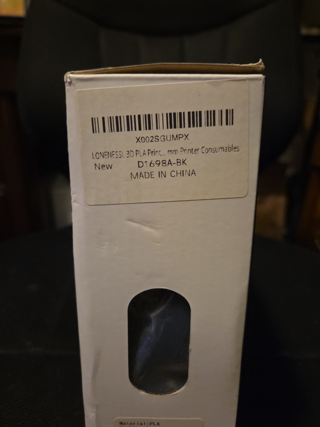 LONENESSL 3D Printer Filament 1.75mm 1kg Black