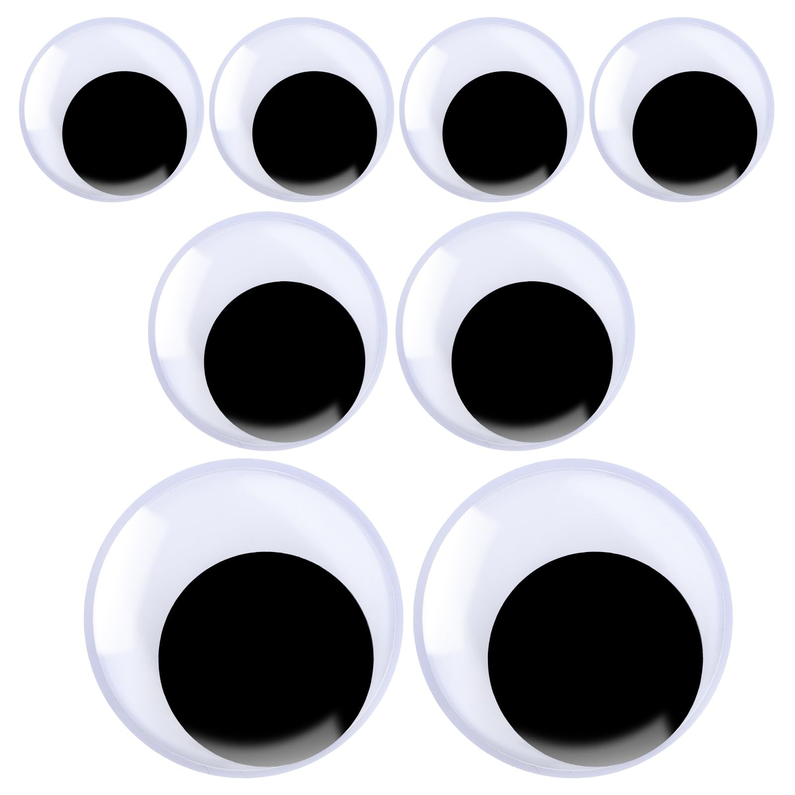 Telooco 8 Pack Large Googly Eyes, 2/3/4 Inch Self Adhesive Giant Wiggle Eyes ...