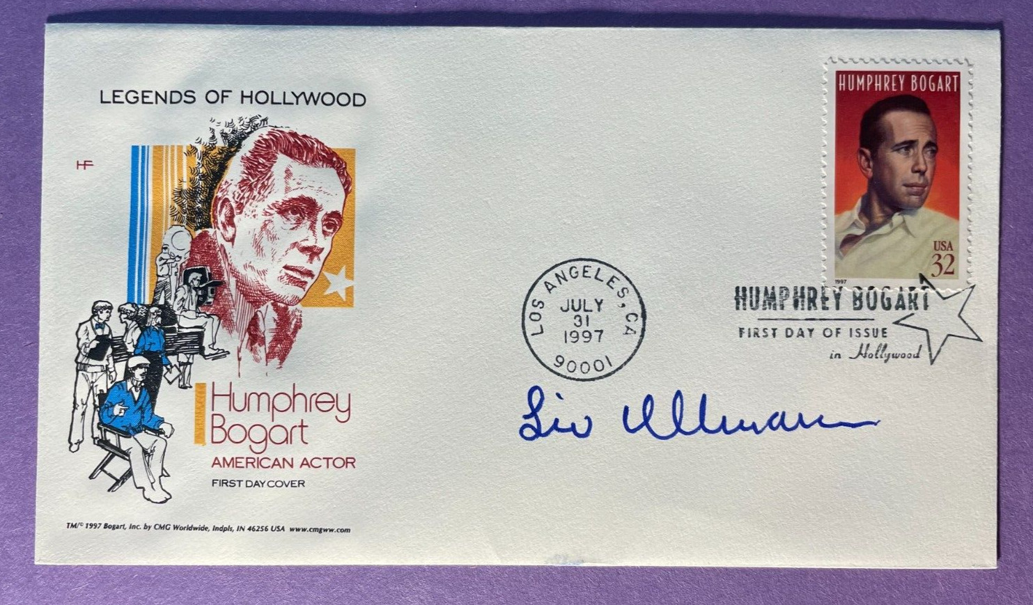 SIGNED LIV ULLMANN FDC AUTOGRAPHED FIRST DAY COVER