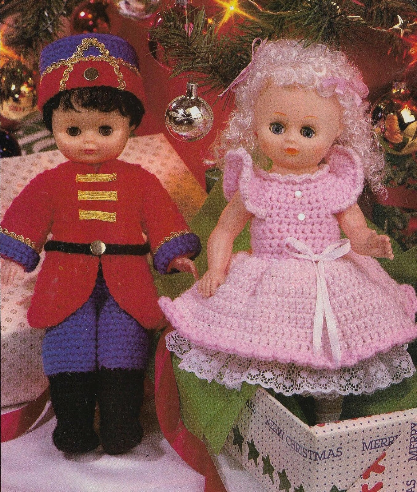 WOODEN SOLDIER AND NUTCRACKER CHINA DOLLS OUTFITS CROCHET PATTERN INSTRUCTIONS
