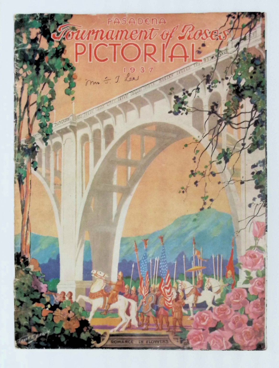 1937 Tournament Of Roses Pictorial Program UNV. Of Pittsburg VS UNV. Washington