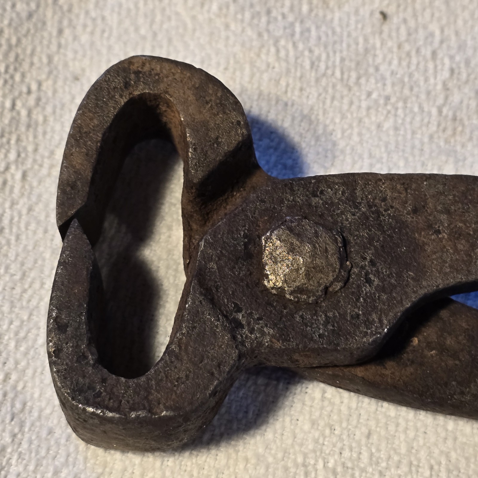 Antique Hand Forged Blacksmith Farrier Horseshoe Pull-Off 12” Primitive Forge