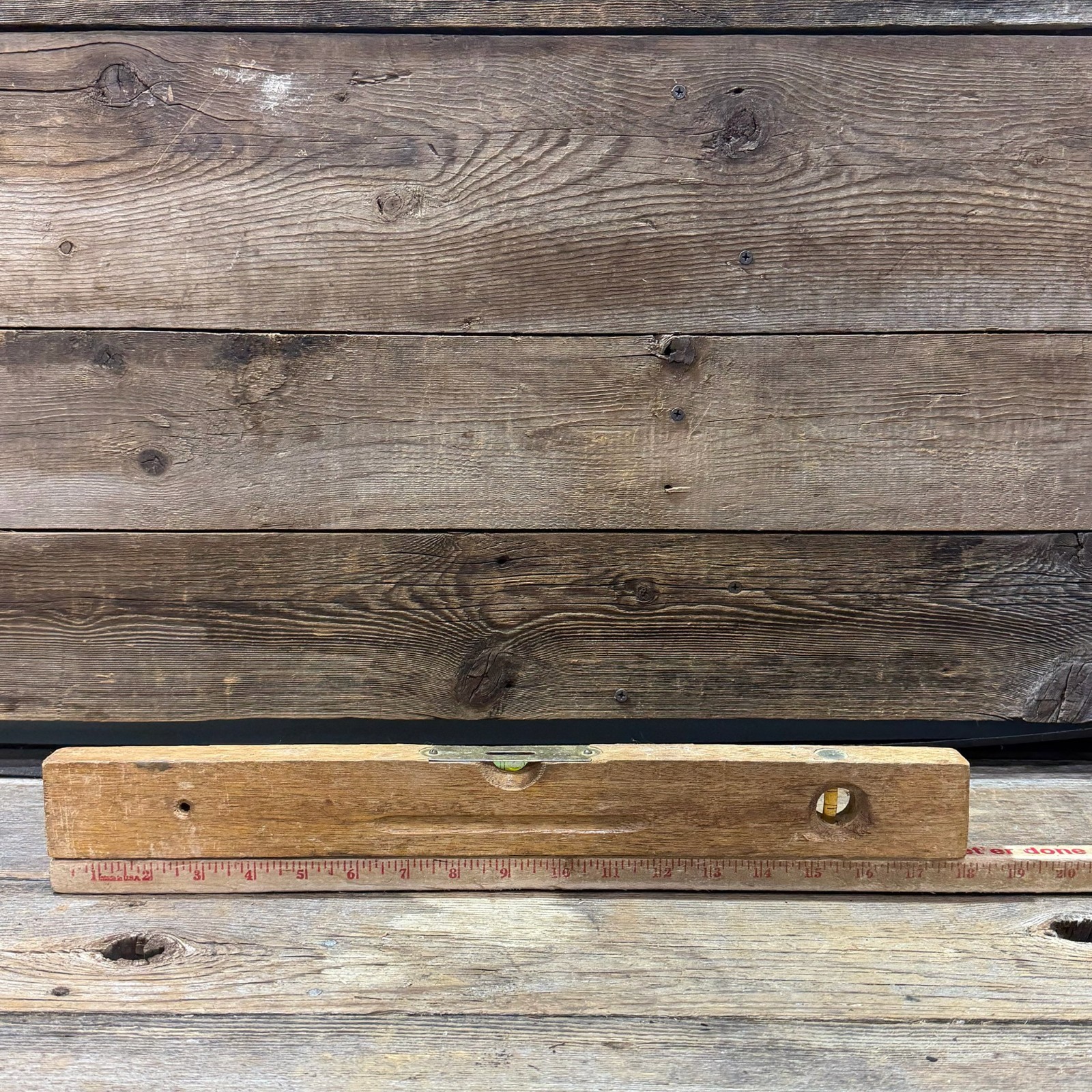 Wood 18" Bubble Level, Made in Japan