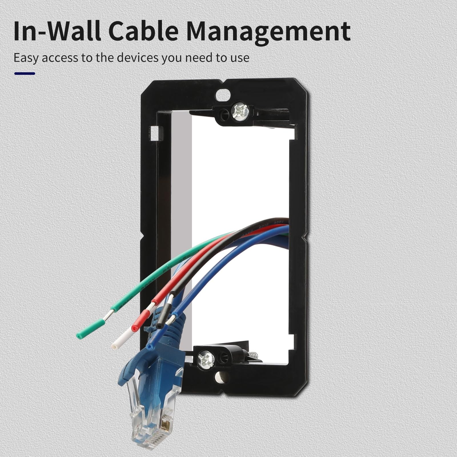Low Voltage Mounting Bracket for Single Gang Wall Plate,Cable Management for ...