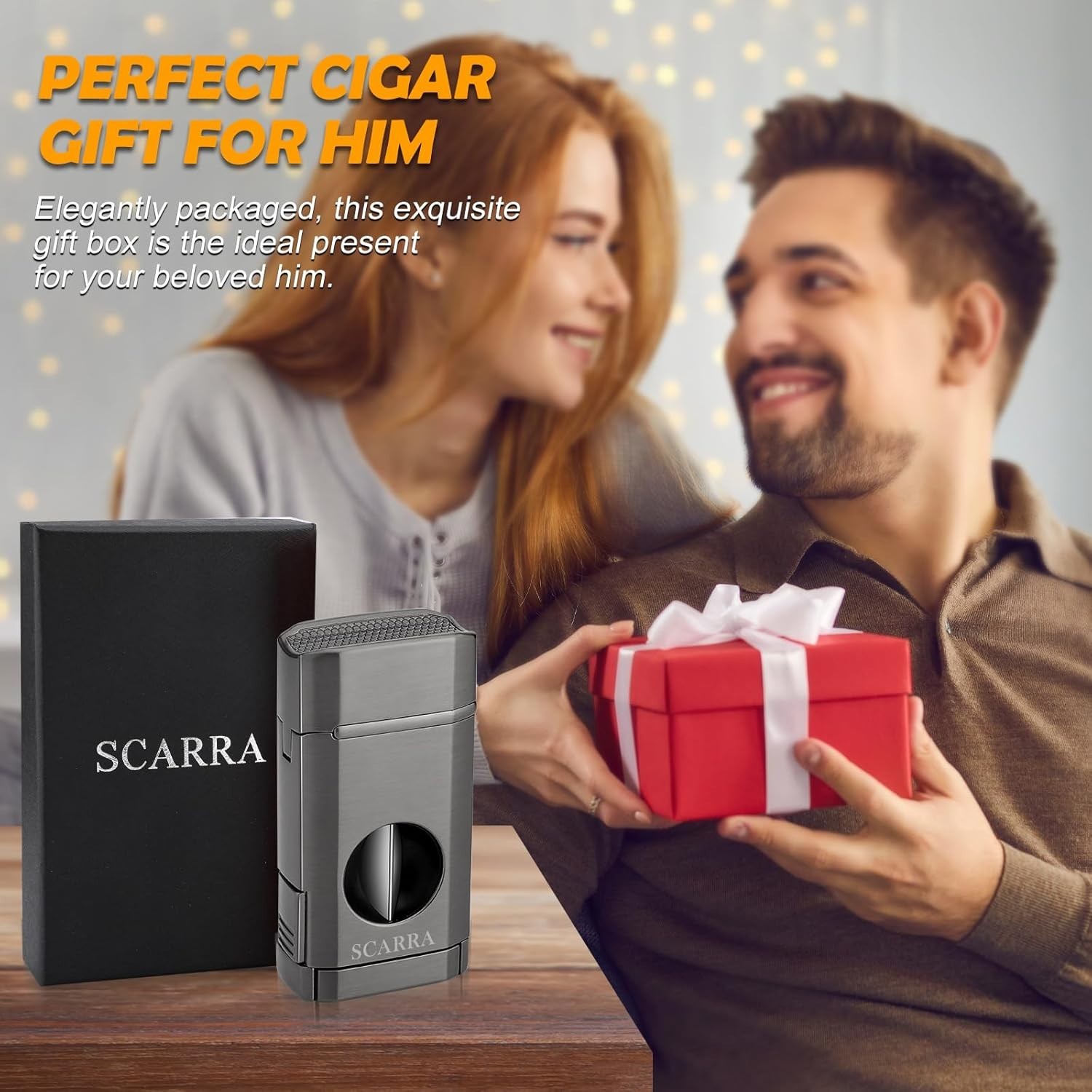 Cigar Torch Lighter, Multi-Function 3-in-1 Torch Lighter Gift for Men, Butane...