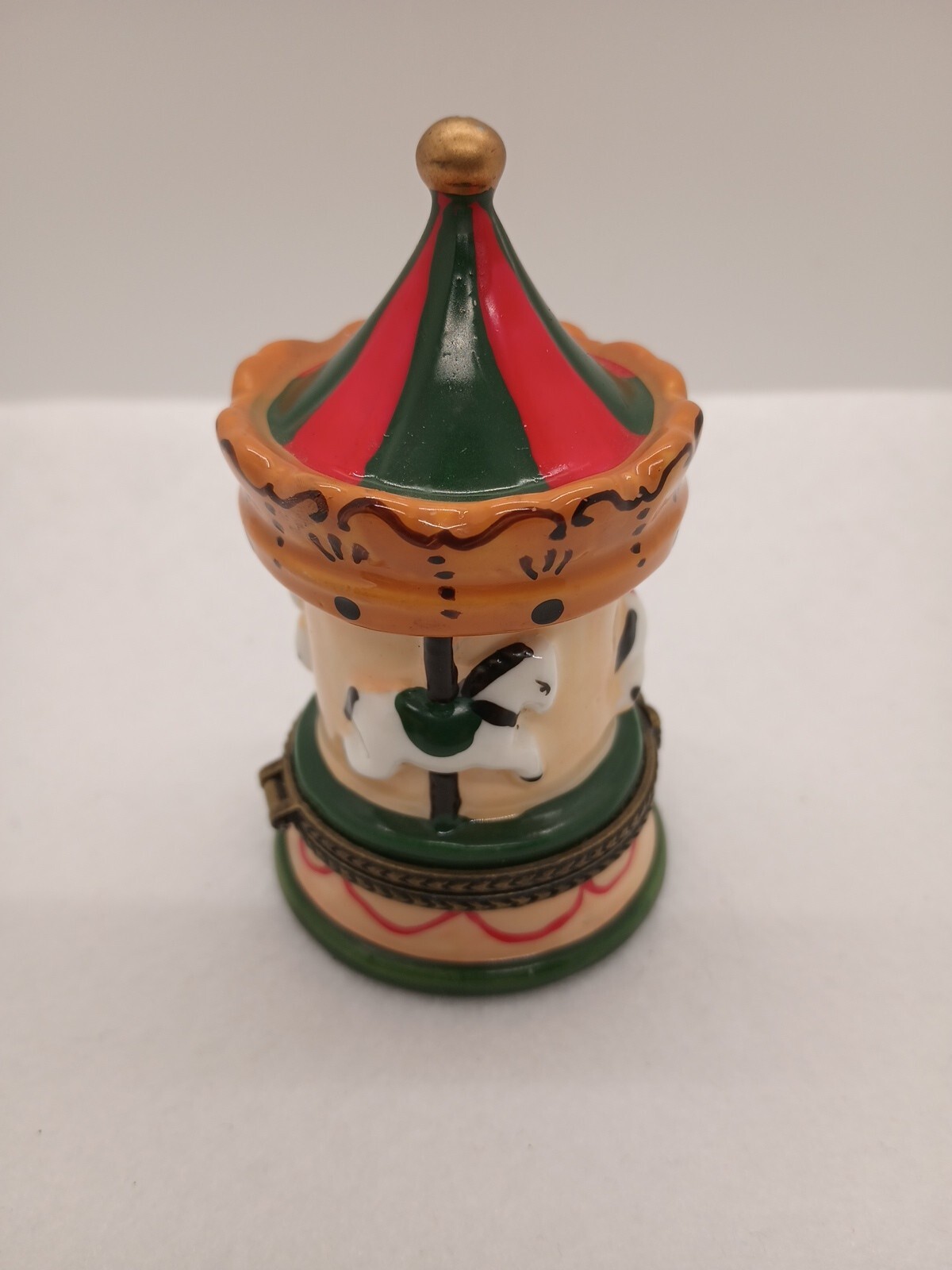 Horse Carousel Trinket Box 3.5 in H