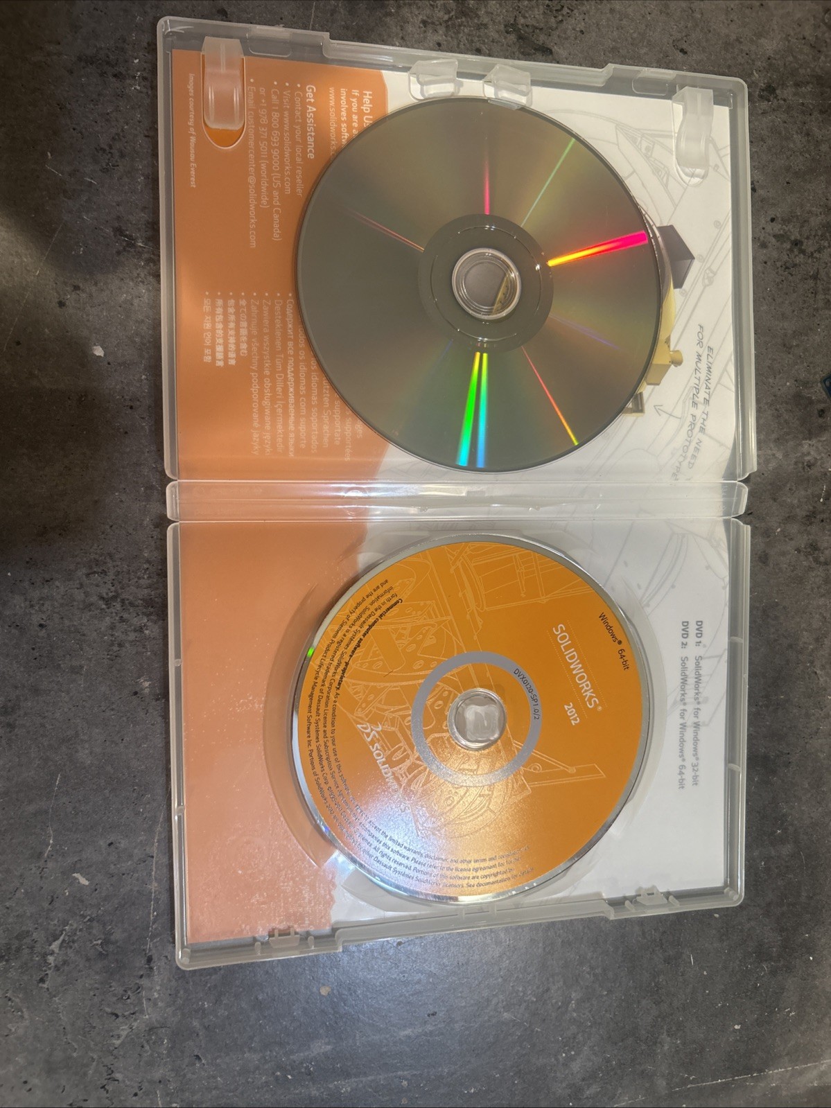 Solid Works 2012 Dual CD Set 32bit & 64bit (No Serial #)