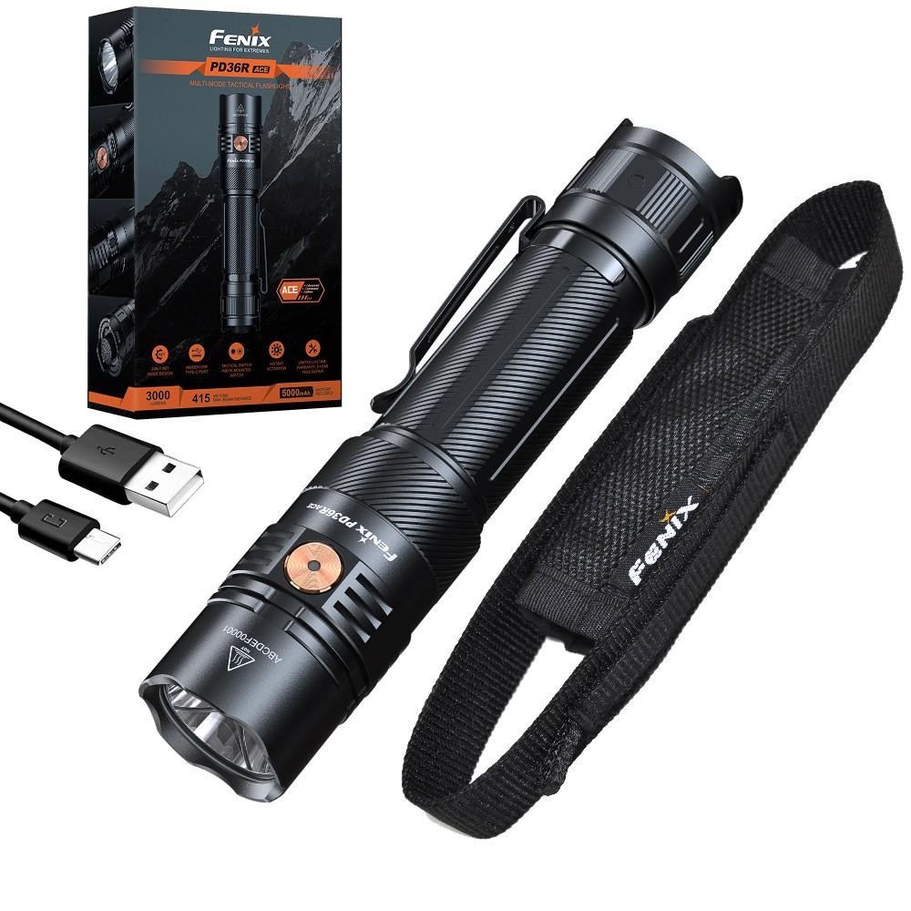 Fenix PD36R ACE 3000 Lumen high powered LED tactical flashlight