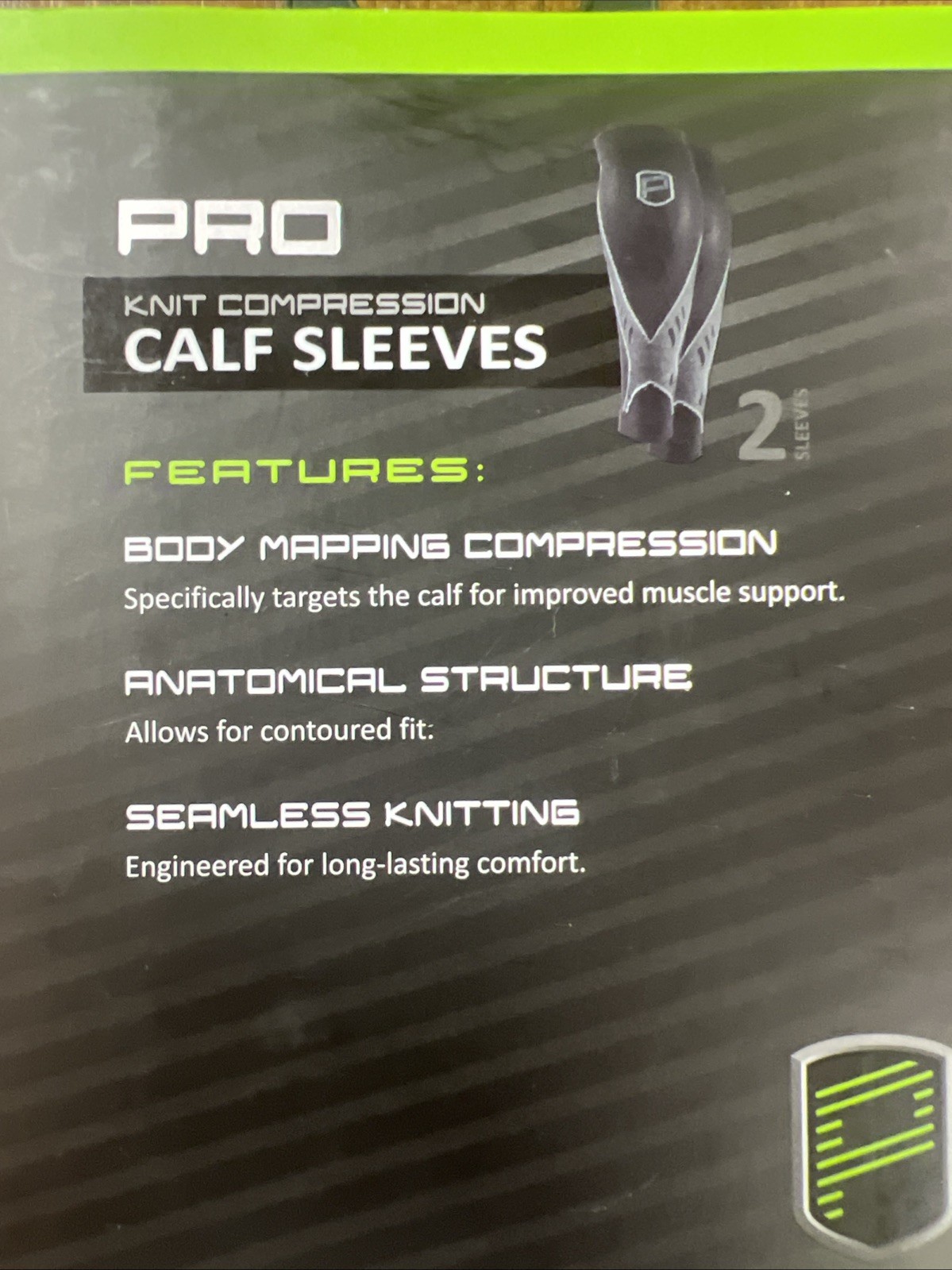 P-TEX Calf Knit Compression Sleeves Pair Leg Support Pain Relief Muscle Small