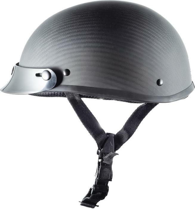 Crazy Al's WSB Smallest lightest DOT Beanie Helmet Matte Carbon Fiber PEAK