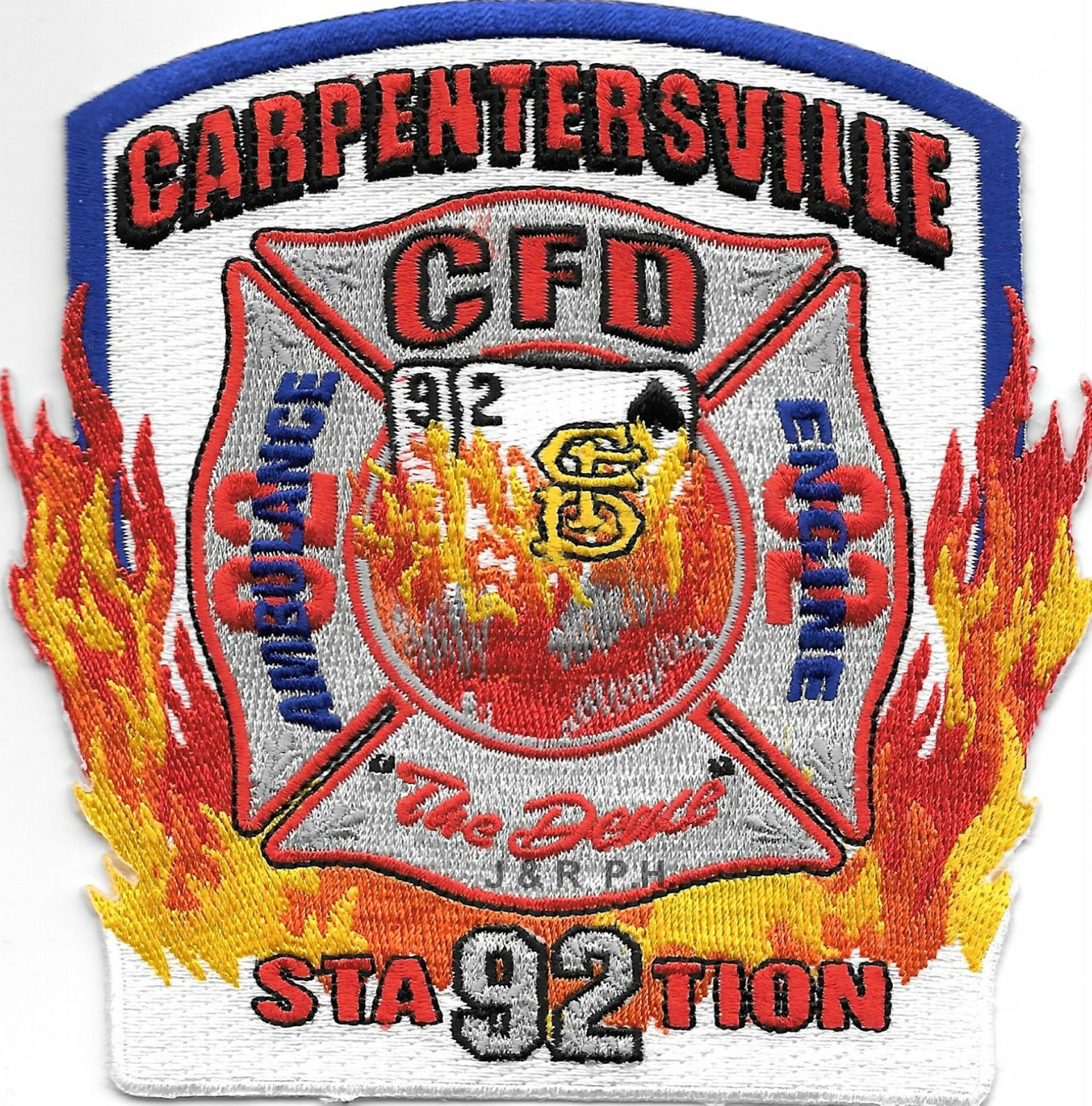 Carpentersville  Station-92  "The Deuce", IL (4.5" x 4.5" size) fire patch