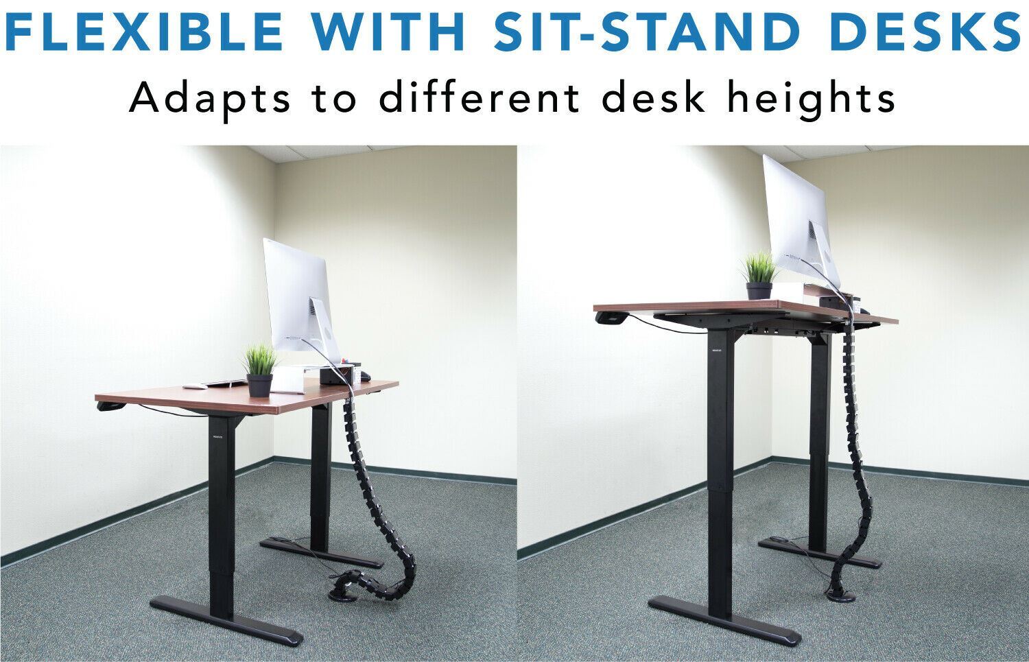 Mount-It! Cable Management Spine, 50 Inch Long Modular Wire Management Tray