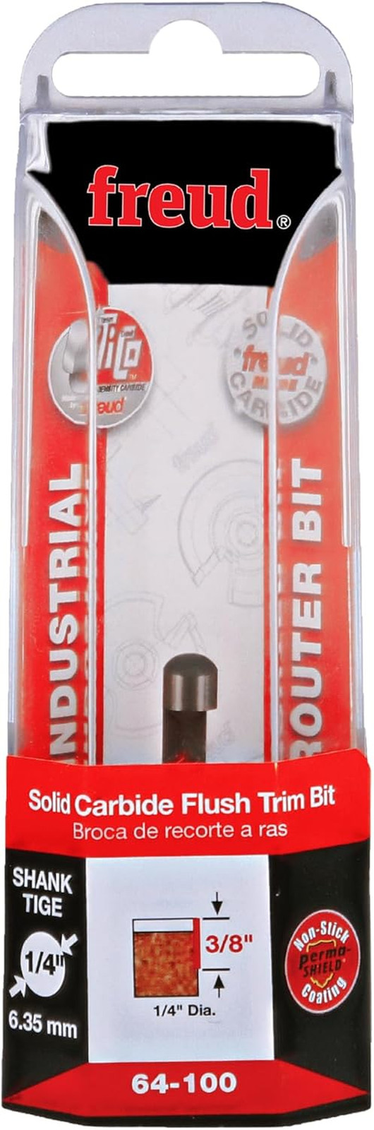 Solid Carbide Flush Trim Bit for Fast Plastic Laminate Trimming - Self-Piloting