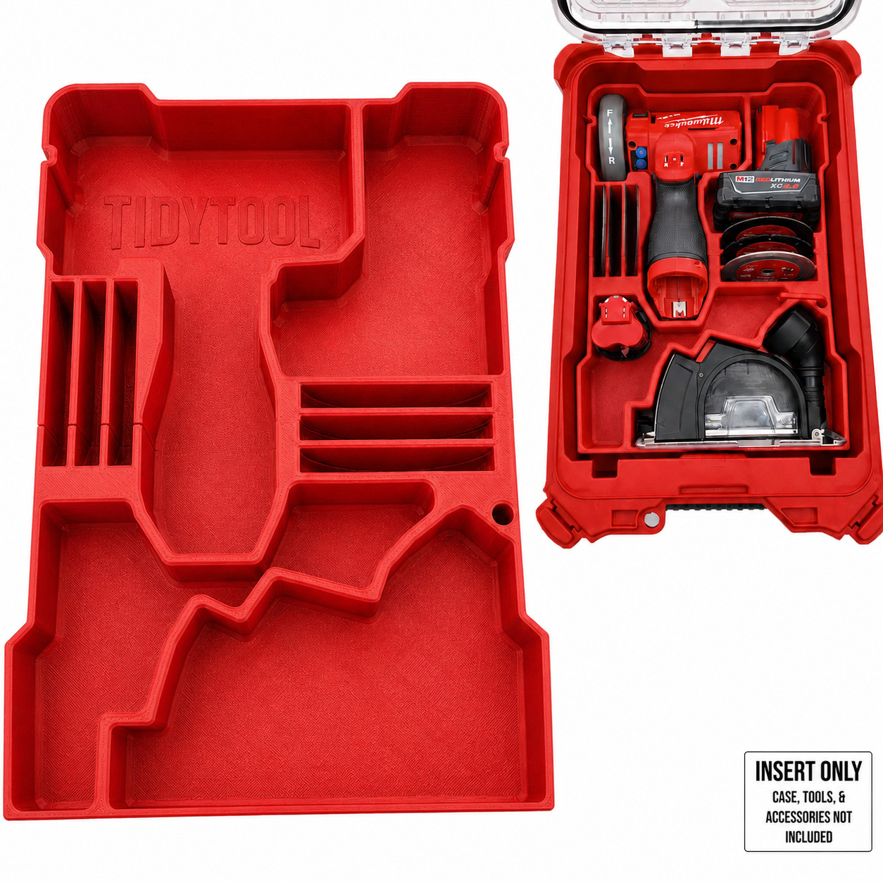 One-Piece M12 2522-20 Cutoff Saw Insert Fits Milwaukee PACKOUT 8435