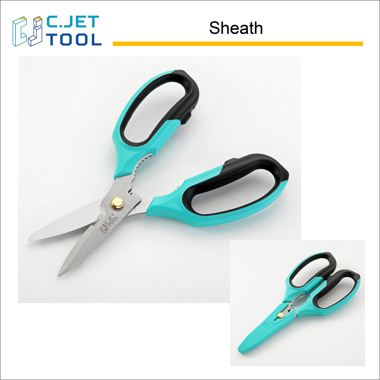 8 Heavy Duty Scissors, Utility Scissors All Purpose for Cardboard, Plastic, C...