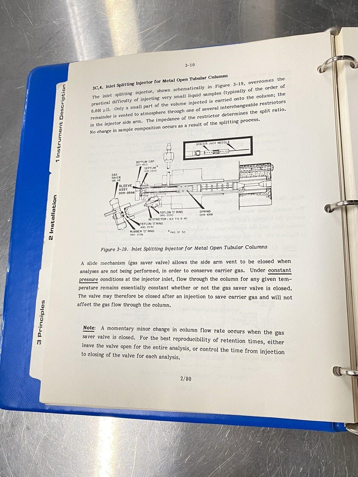Perkin Elmer Sigma 4 Gas Chromatograph - Users Guide / Instructions Manual