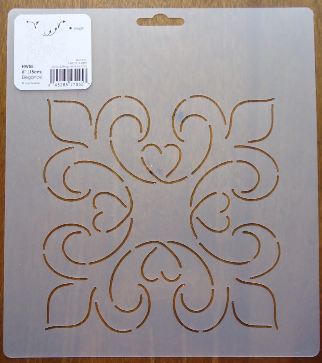 Stencil Quilting Elegance 6" 15cm QC quilt HW55 stitch Zentangle template
