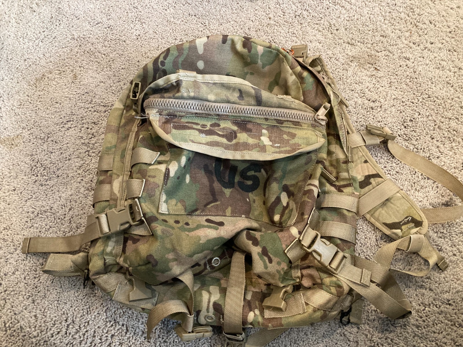 US Army OCP Multicam Molle II Patrol Assault Pack 3Day Backpack Field Bag Ruck