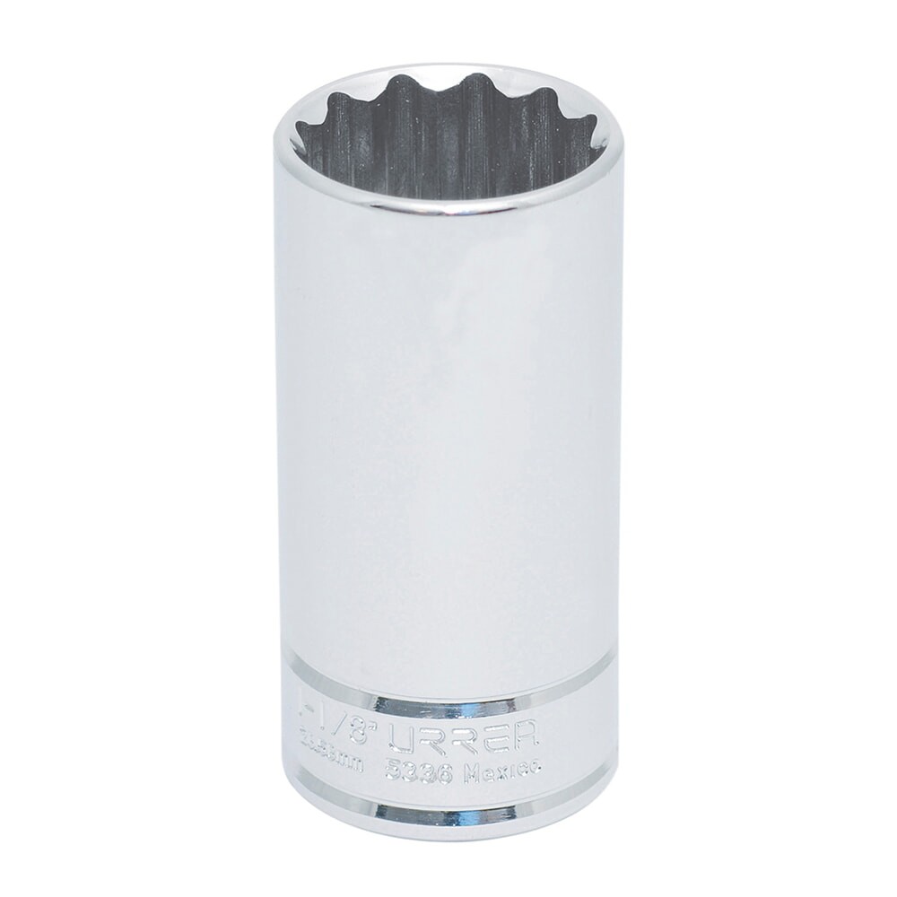URREA 5336 1/2" Drive Chrome Deep Socket 12 Point 1-1/8"