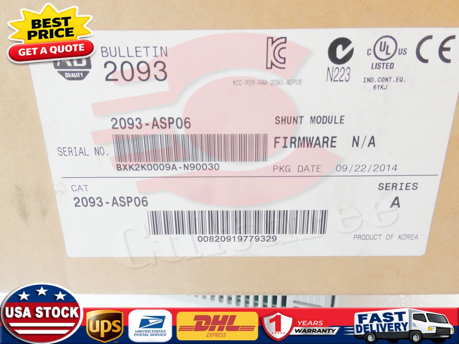 New AB 2093-ASP06 Free Shipping New in Box New Factory Sealed PLC US