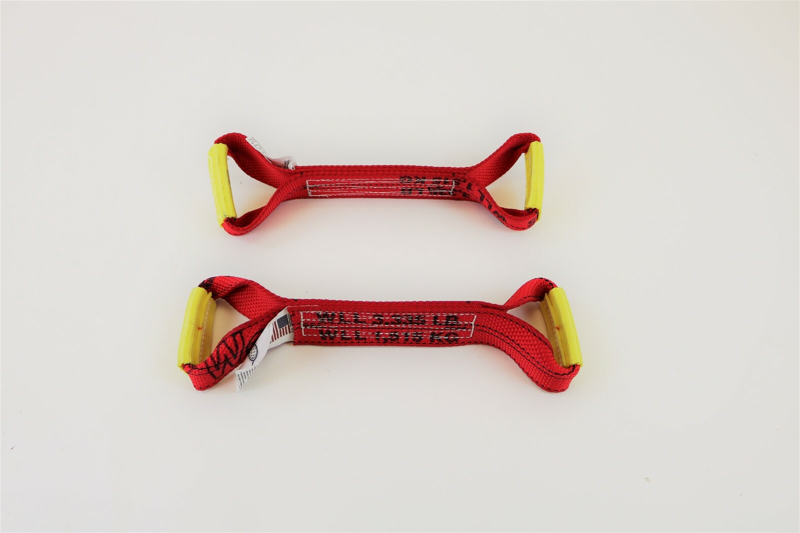 2 Pack of Red DIAMOND WEAVE Dog Bones for Rollback / Flatbed Wrecker Straps