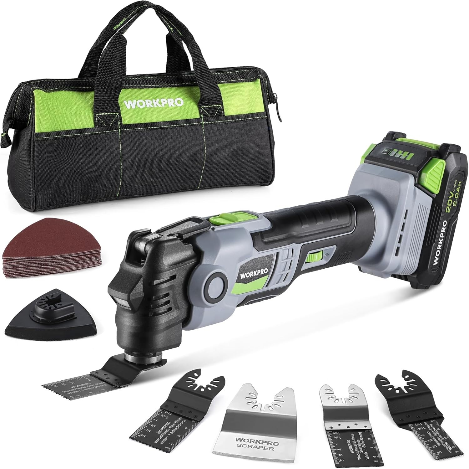 Powerful 20V Brushless Oscillating Multi-Tool with LED Light for Precision Work