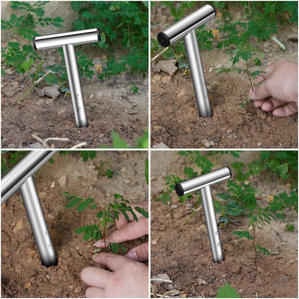Hand Dibber, Seed Dibber, Bulb Planter Tool, Seed Planter Tool, Hole Digger for