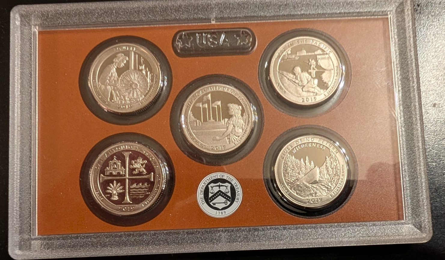 2019 S America the Beautiful National Park Proof Set in US Mint Case