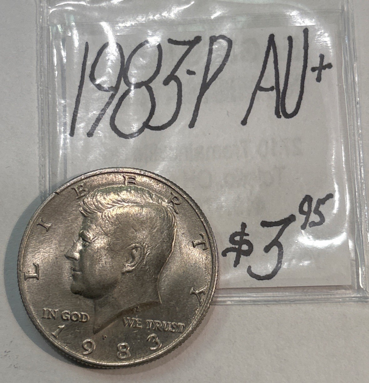 1983-P 50C Kennedy Half Dollar Coin (AU+) About Uncirculated Cond! ENN Coins
