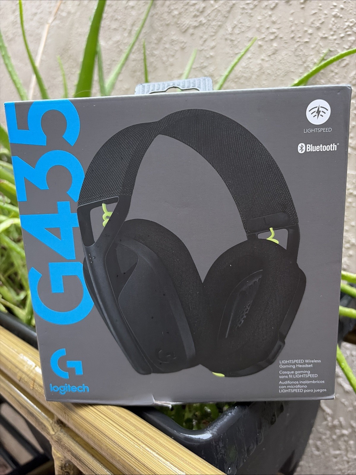 Logitech G435 Lightspeed Wireless Bluetooth Gaming Headset Wear On Box