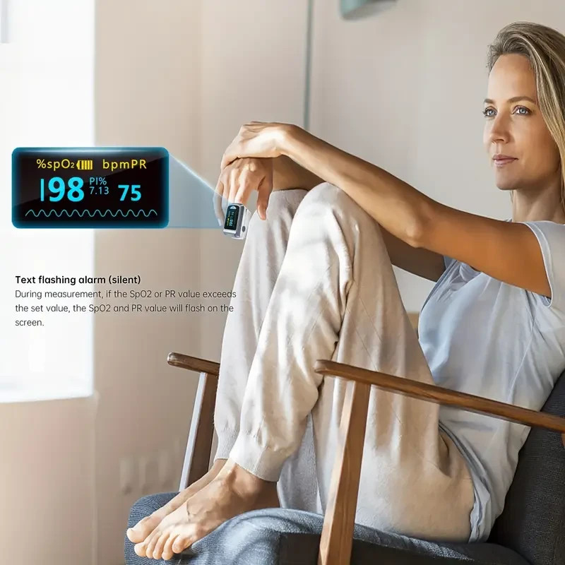 Finger Pulse Oximeter Blood Oxygen SpO2 Monitor PR Saturation Heart Rate MeterUS