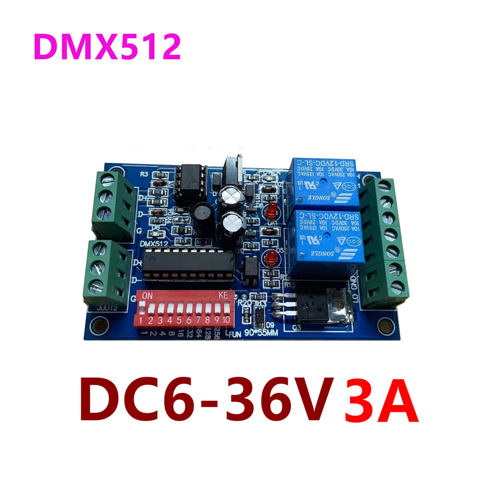 DMX512 Motor SpeedController DC6-36V Speed Adjustable Controller Forward Reverse