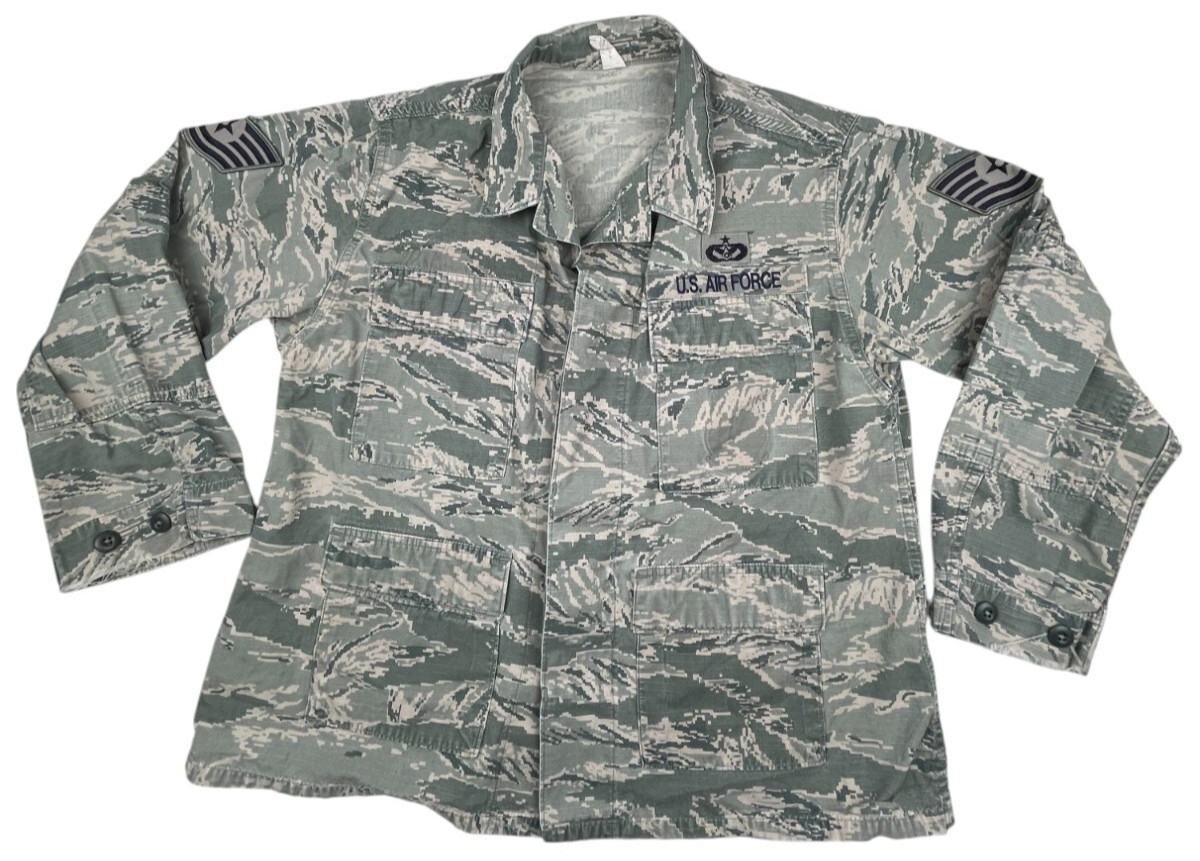 Air Force Men Utility Coat BDU Digital Camo Jacket Ripstop 44S