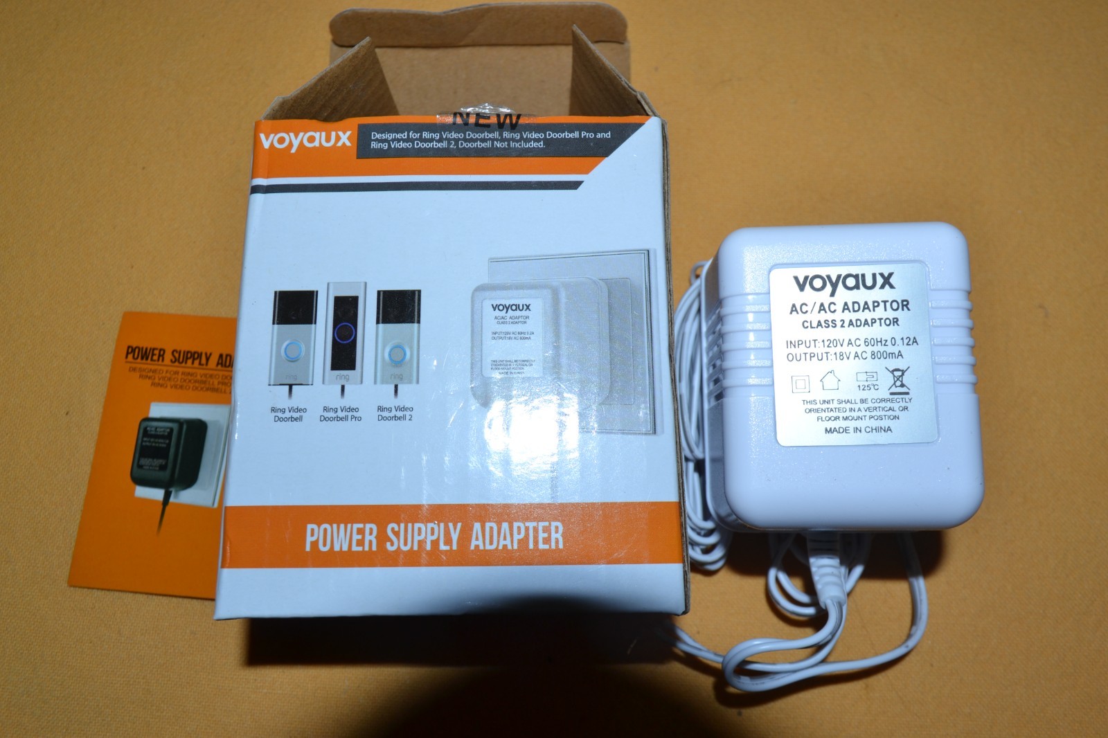 VOYAUX Power Supply Adapter For Ring Video Doorbell, Doorbell 2 & Doorbell Pro