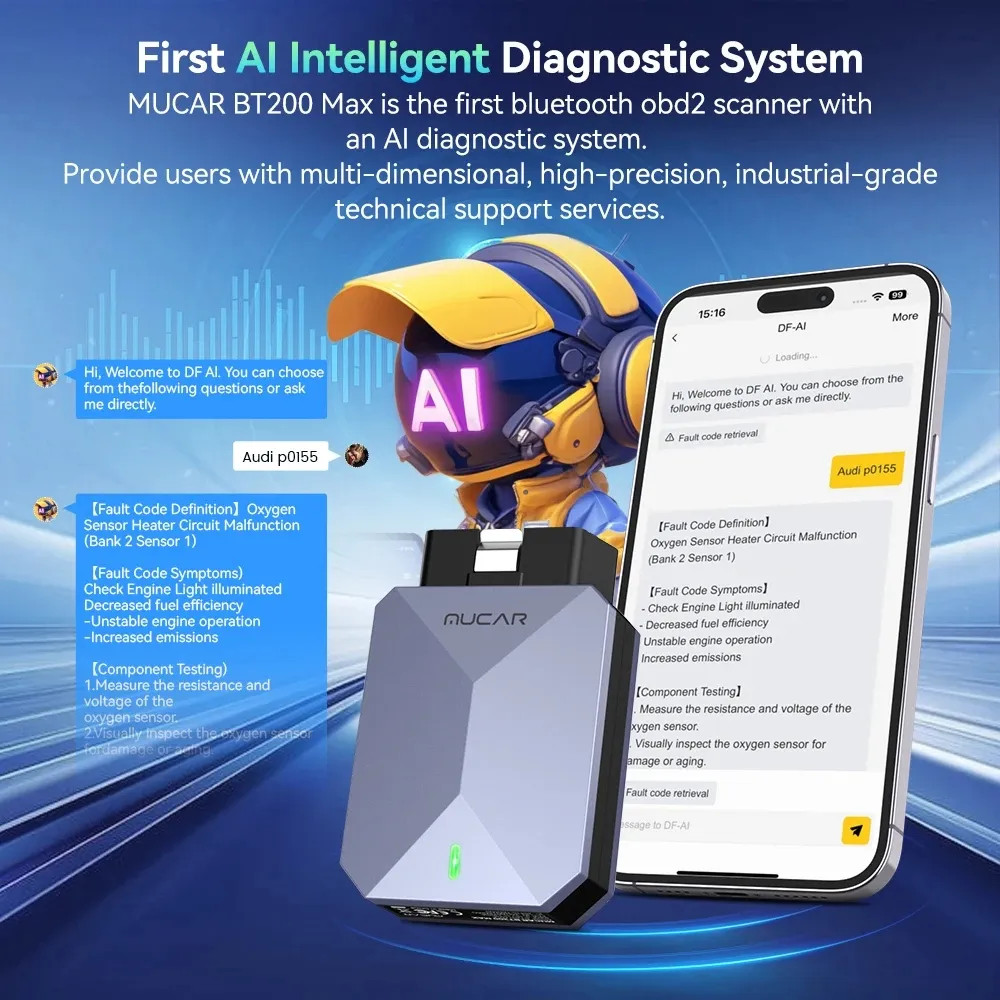 2025 MUCAR BT200 MAX Bidirectional All System Diagnostic Tool Auto OBD2 Scanner