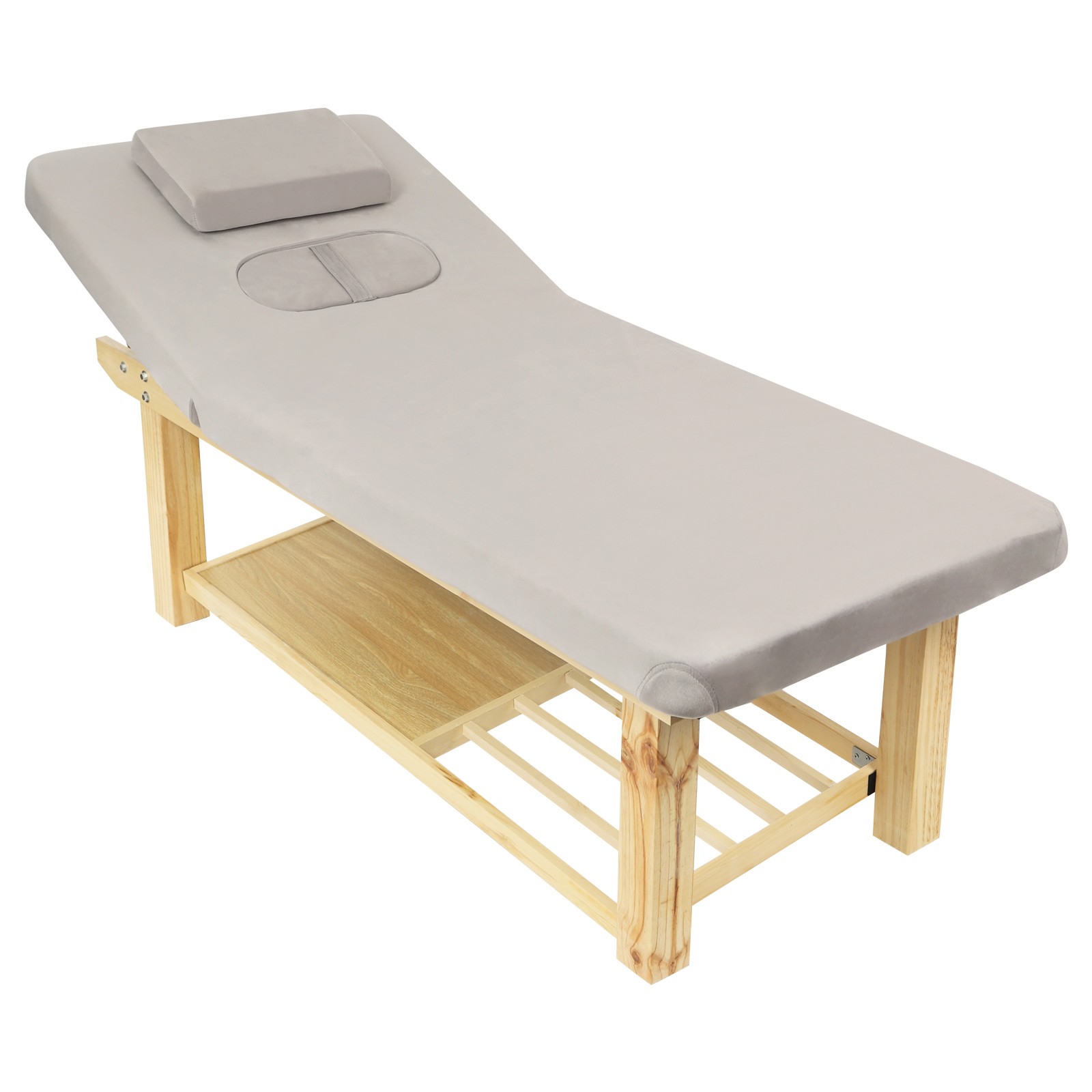 Massage Bed Physical Treatment Bed Rectangular Spa Facial Massage Table w/Pillow