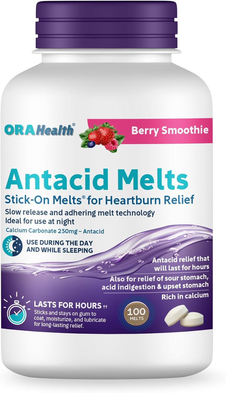 ® Stick-On Antacid Melts for Daytime and Nighttime Heartburn Relief, Proactive,