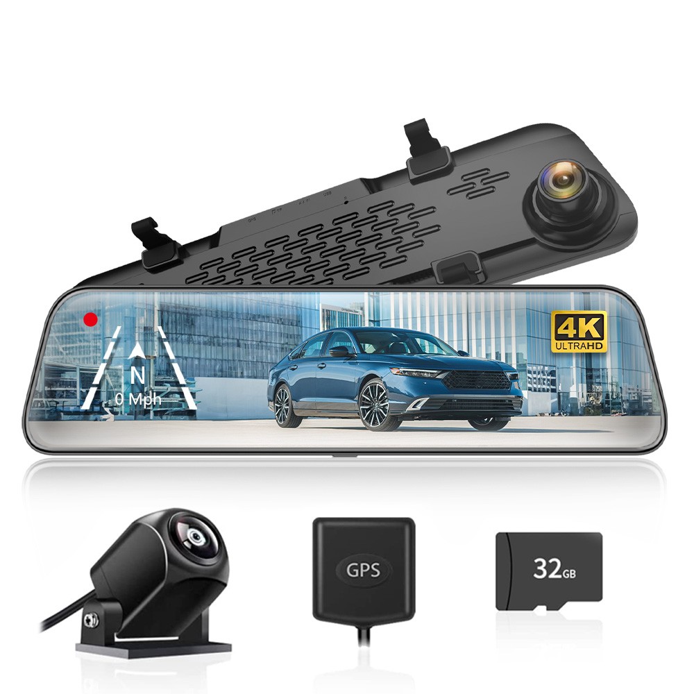 12" Rearview Mirror Car DVR Dual Dash Cam G840S WIFI Front Rear Video Recorder