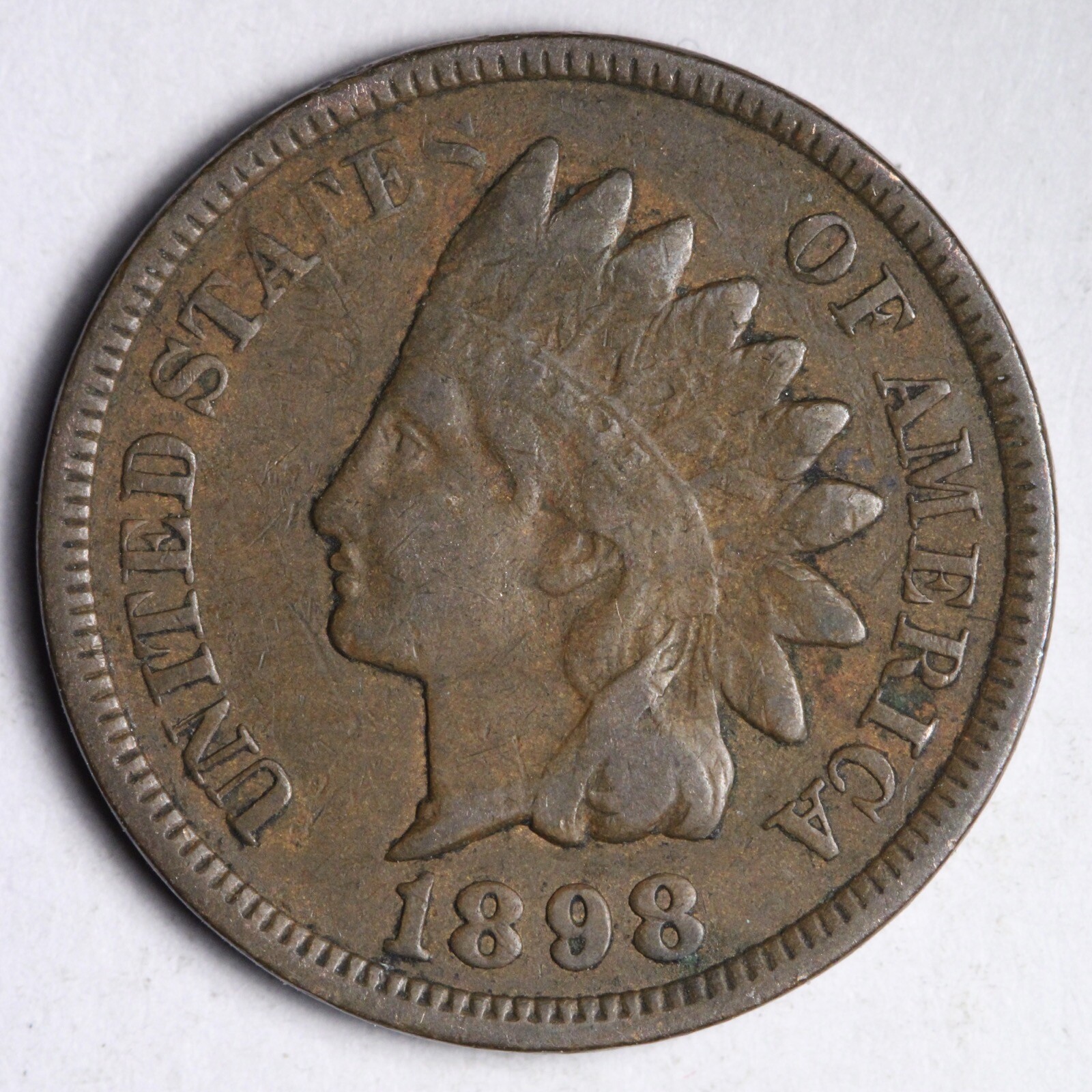 1898 Indian Head Cent Penny Nice Coin E637