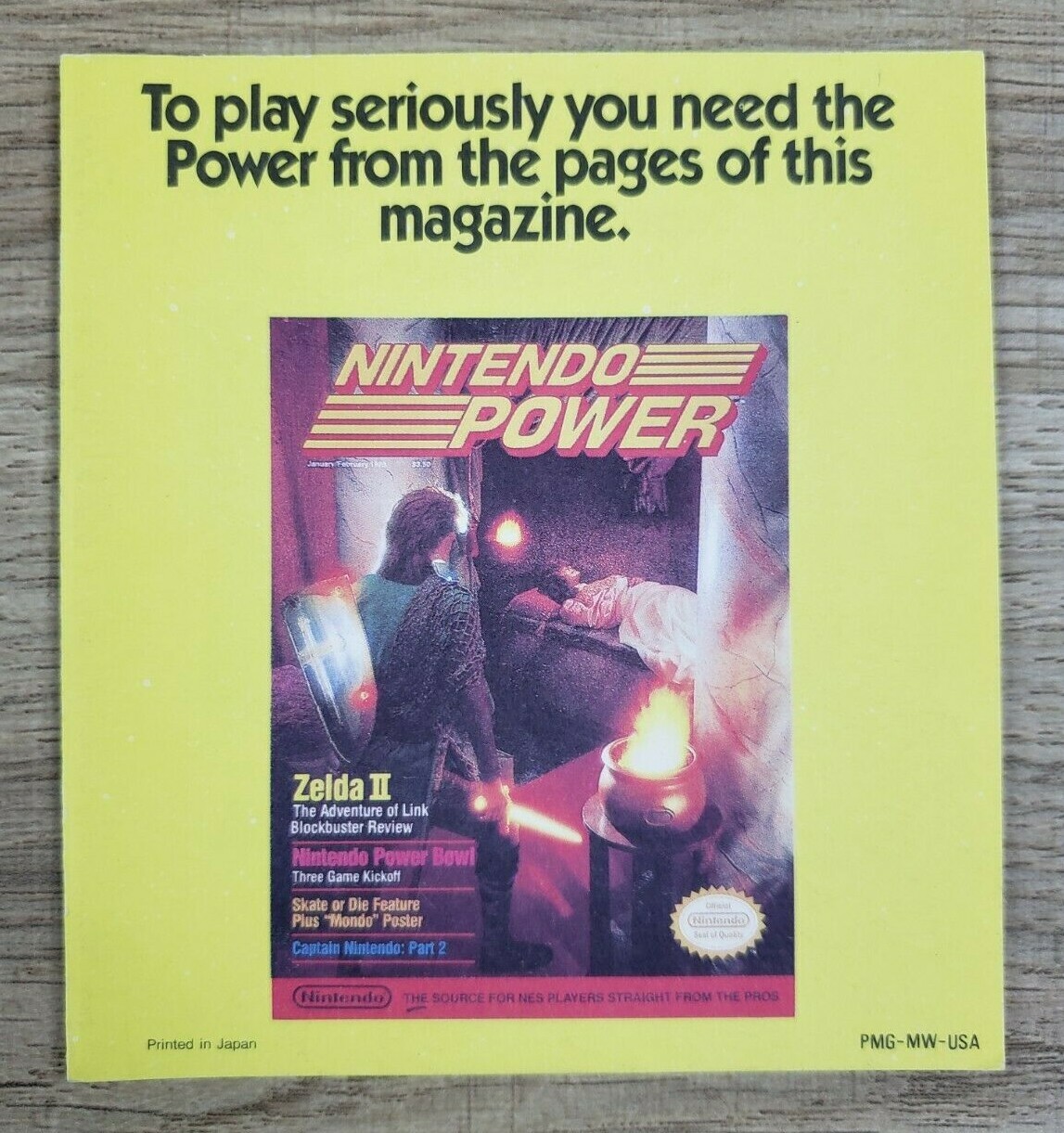 VINTAGE NINTENDO POWER SUBSCRIPTION CARD INSERT - NINTENDO NES (PMG-MW-USA)
