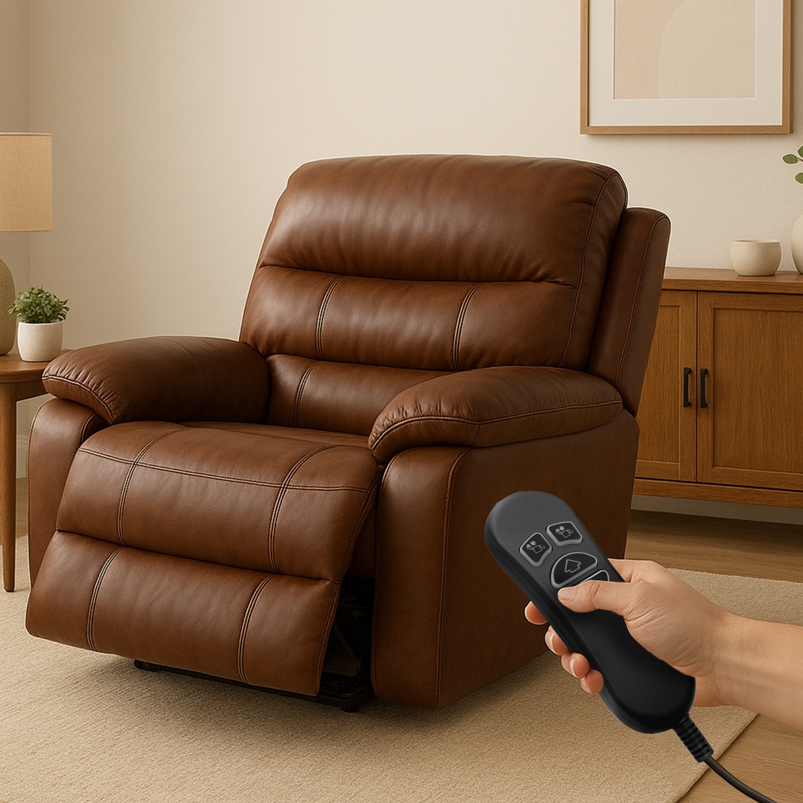 Power Recliner 4 Button Dual 5 Pin Lift Chair Remote Replaces HSW304 Controller