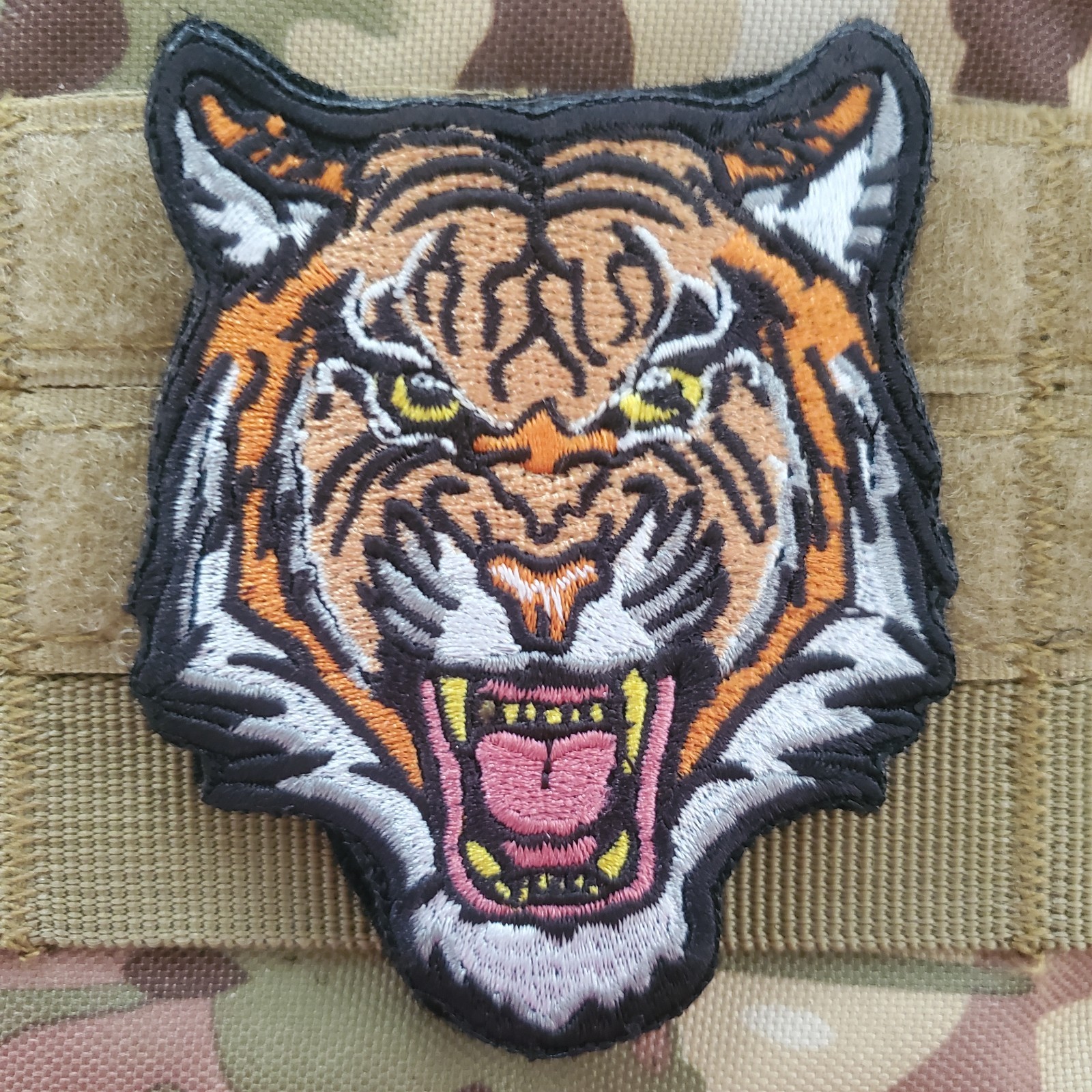 TIGER PATCH Embroidered Tactical Morale Patch Hook and Loop