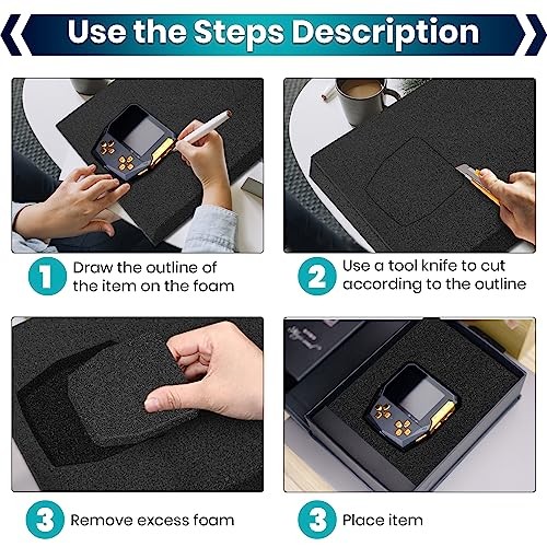 3 Pcs 16 x 12 x 2 Inches Foam Inserts for Cases - 3pcs-thickness 2in