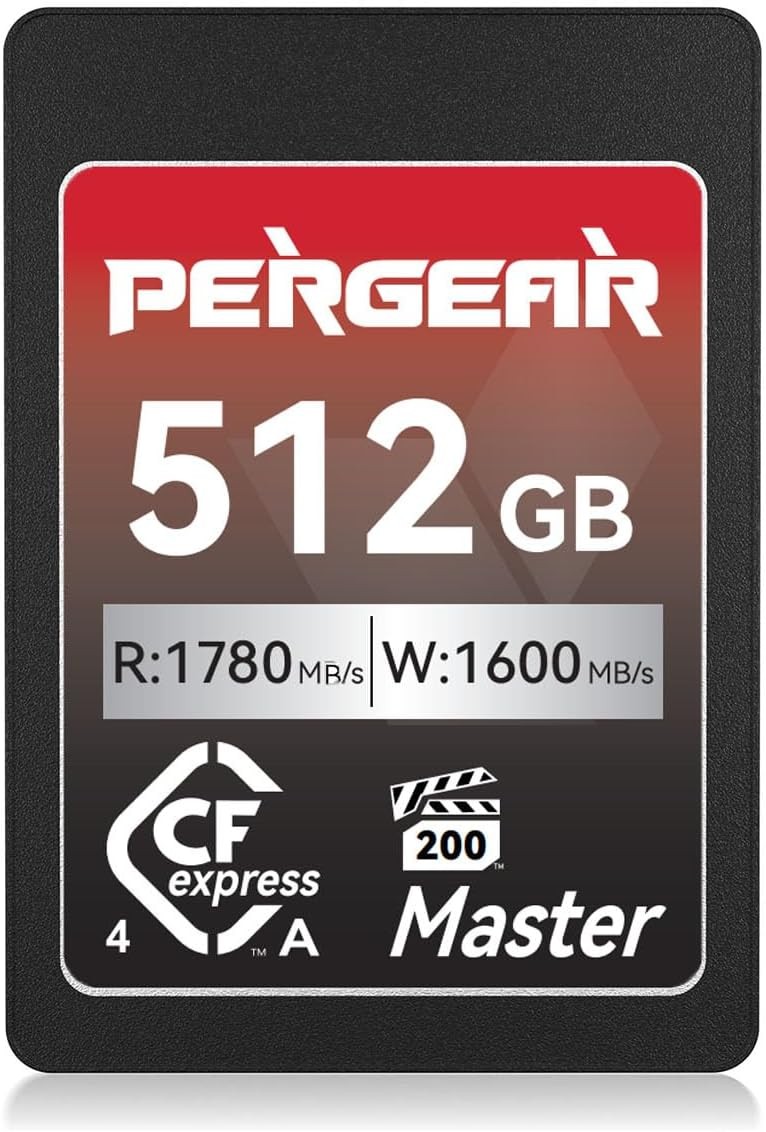 Pergear 512GB CFexpress 4.0 Type A Memory Card 8K 30P Recording for Sony Camera