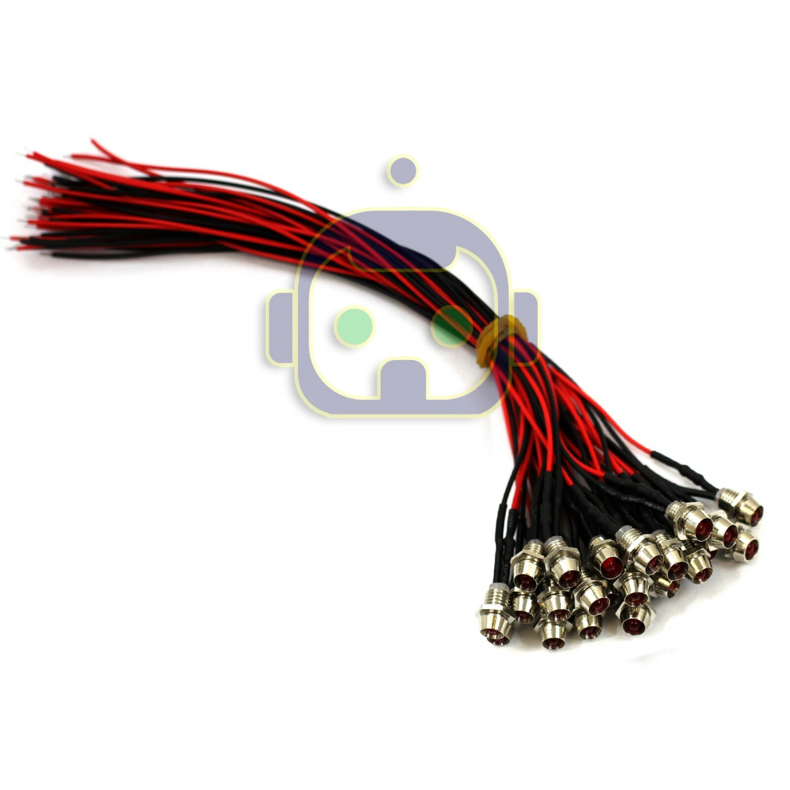 2~10 PCS 3mm Wired LED Diode Metal Case Panel Indicator Warning Light 12V Lamp