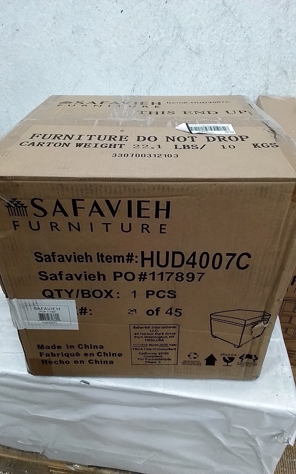 Safavieh JONATHAN OTTOMAN, Reduced Price 2172733124 HUD4007C