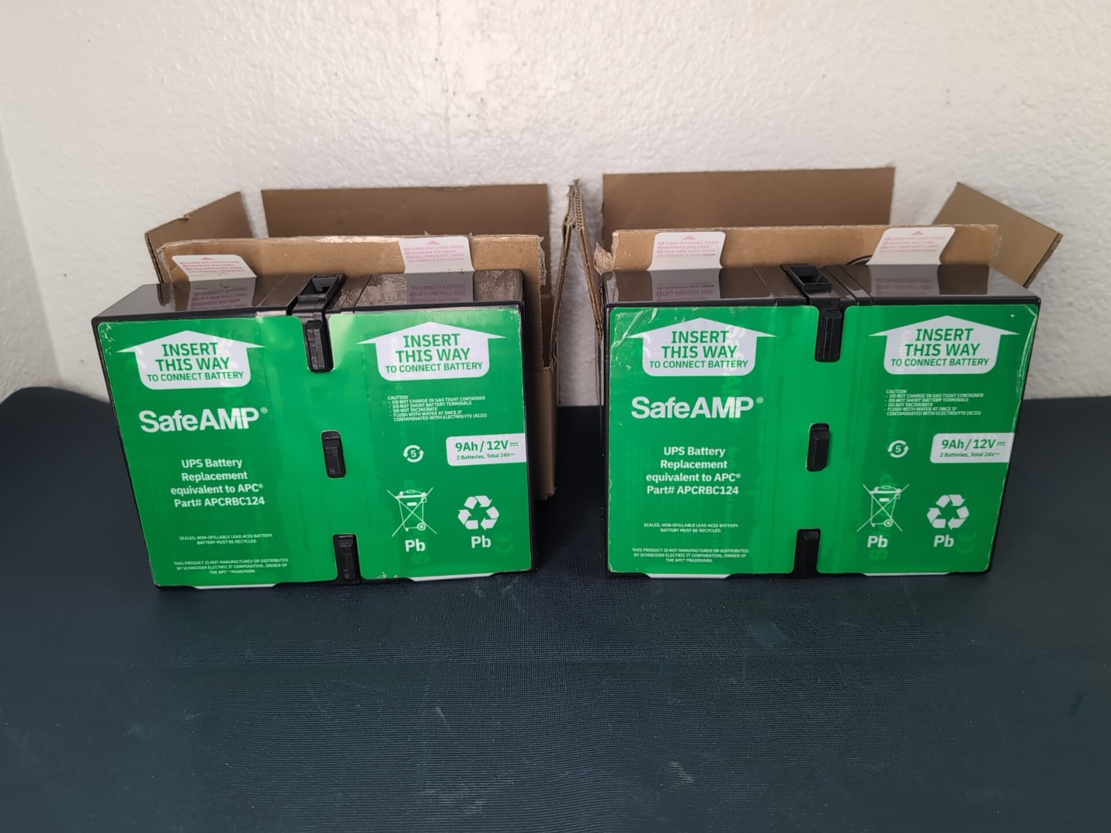2 ~ APC RBC Replacement UPS Battery APCRBC124 Black 9Ah 24V Untested
